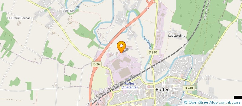 localisation de l'entreprise TUNNAPEC à RUFFEC