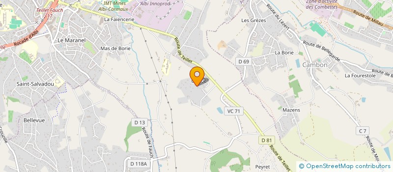 localisation de l'entreprise TUONI RAFFANEL à ALBI