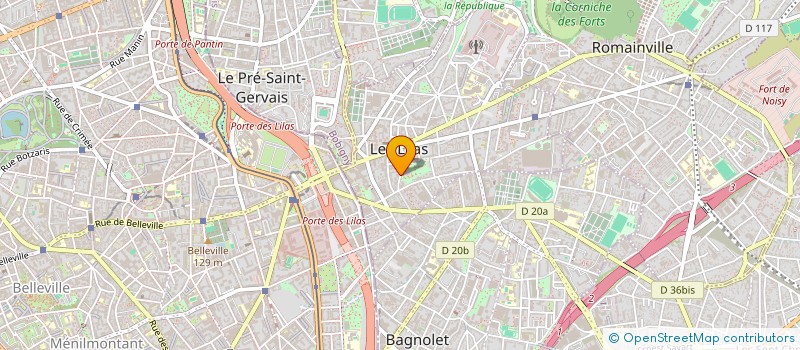 localisation de l'entreprise TURBO PRINT SYSTEMES à LES LILAS