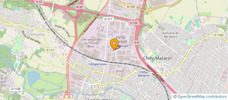 localisation de l'entreprise TURBORAIL FRANCE SARL à CHILLY-MAZARIN