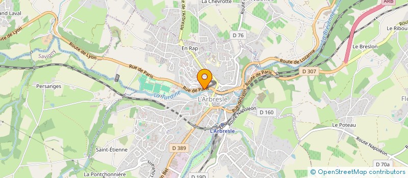 localisation de l'entreprise TURDIM  L ARBRESLE