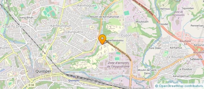 localisation de l'entreprise TURF à QUIMPER