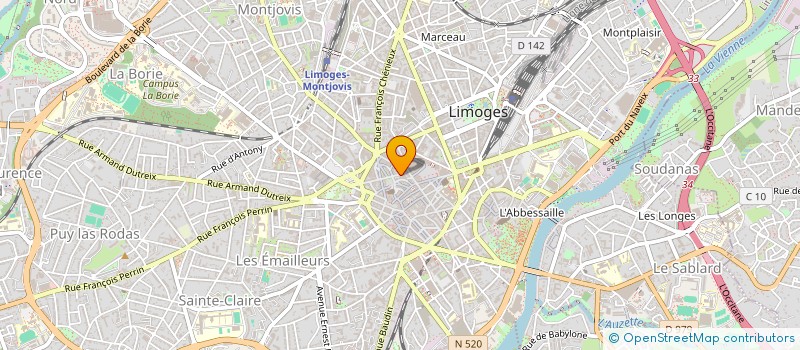 localisation de l'entreprise TURGOT à LIMOGES