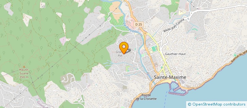 localisation de l'entreprise TURQUOISE à SAINTE-MAXIME