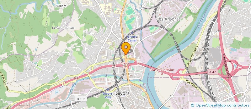 localisation de l'entreprise TURQUOISE à GIVORS