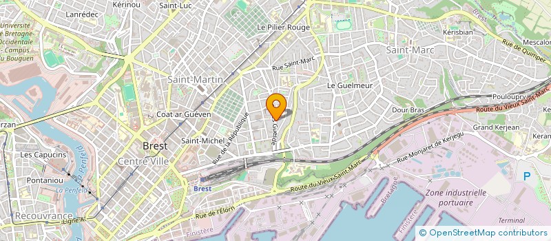 localisation de l'entreprise TUT'EXPORT à BREST