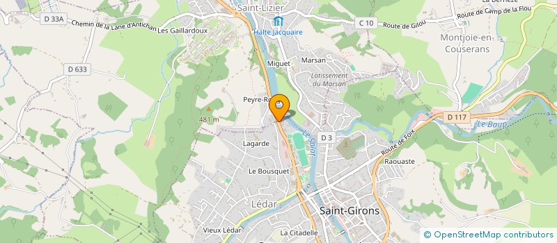 localisation de l'entreprise TUTTI-FRUITS à SAINT-GIRONS