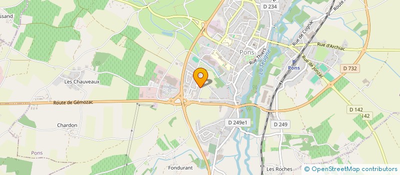 localisation de l'entreprise TUYAUTERIE CHAUDRONNERIE SOUDURE 17 à PONS