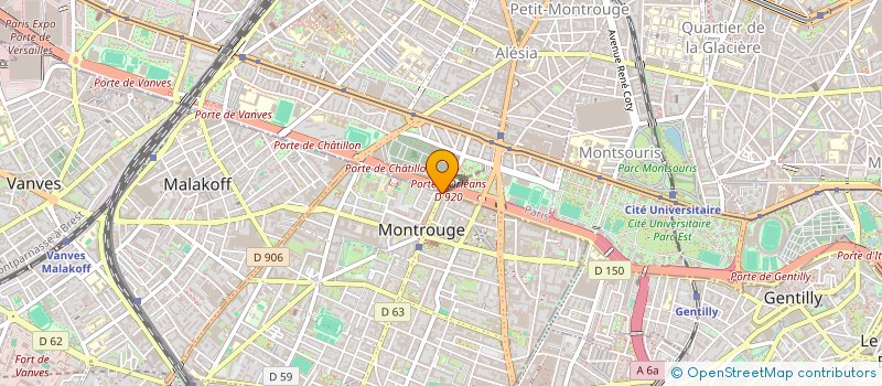 localisation de l'entreprise TUYAUTERIES DE L'OUEST PARISIEN  MONTROUGE