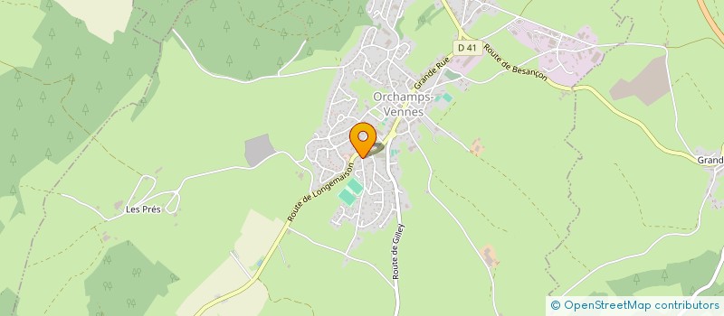 localisation de l'entreprise TV 1640  ORCHAMPS-VENNES