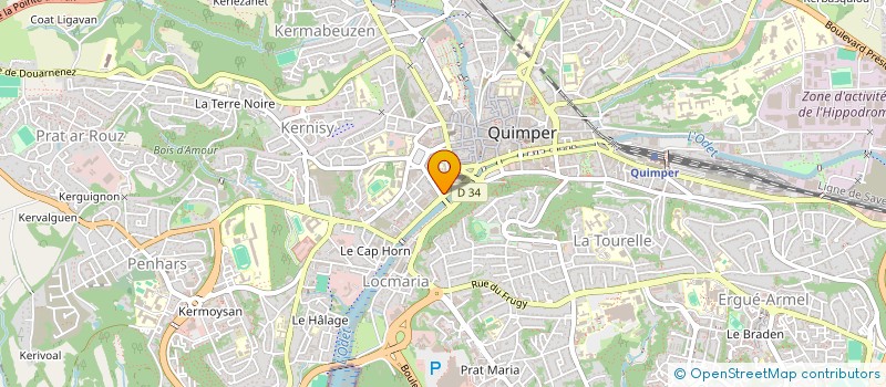 localisation de l'entreprise TV 37  QUIMPER