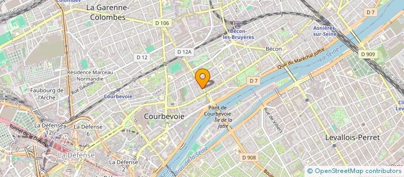 localisation de l'entreprise TV-COMM à COURBEVOIE