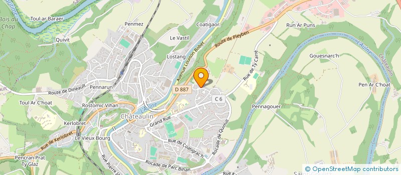 localisation de l'entreprise TV GUERNALEC  CHATEAULIN