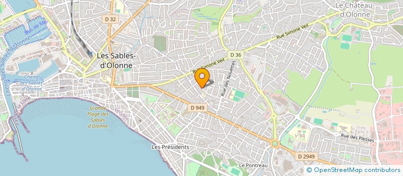 localisation de l'entreprise TV INVEST à LES SABLES D'OLONNE