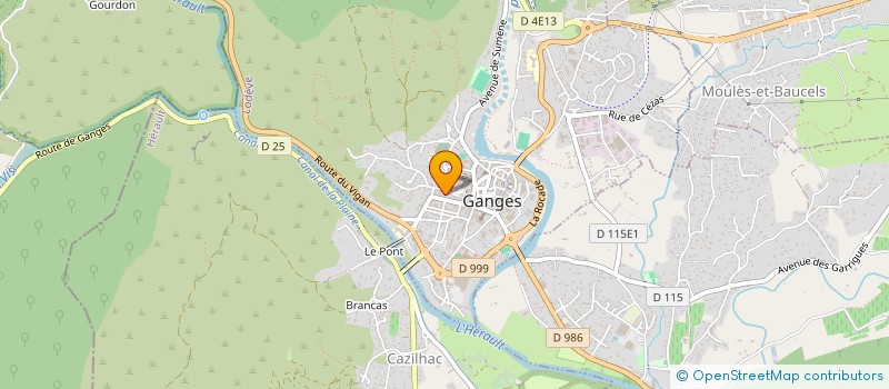 localisation de l'entreprise TV SERVICE LAUSSEL  GANGES