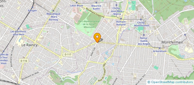 localisation de l'entreprise TVB à GAGNY