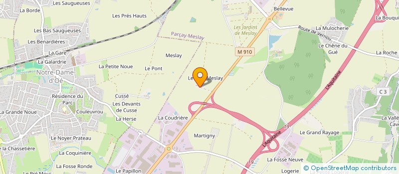 localisation de l'entreprise TVD  PARCAY-MESLAY