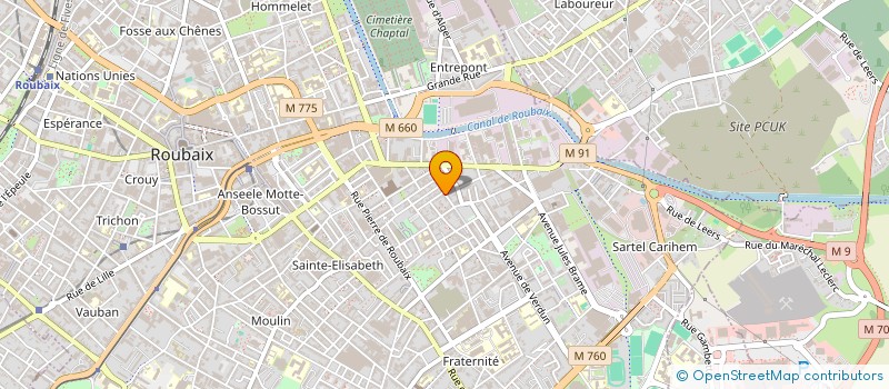 localisation de l'entreprise TVL à ROUBAIX