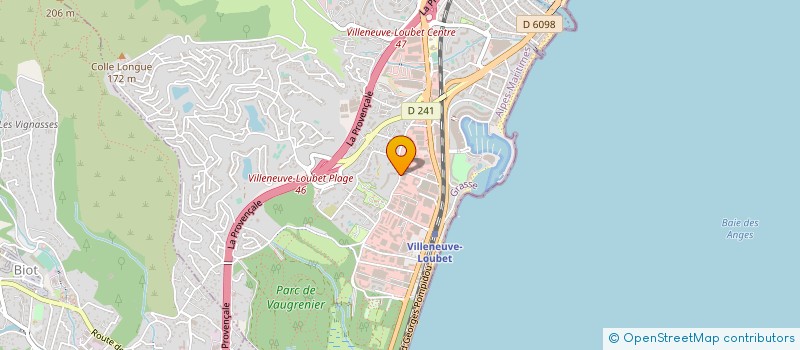 localisation de l'entreprise TVS TELEVEILLE SYSTEMMES à VILLENEUVE-LOUBET