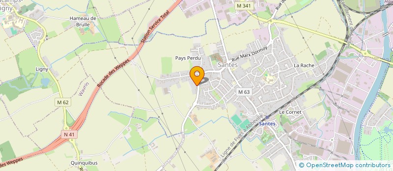 localisation de l'entreprise TVTN  SANTES