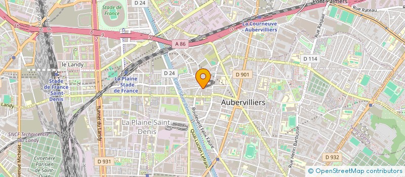 localisation de l'entreprise TWIN-TRANS à AUBERVILLIERS