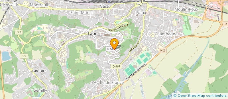 localisation de l'entreprise TWINS SAS à LAON