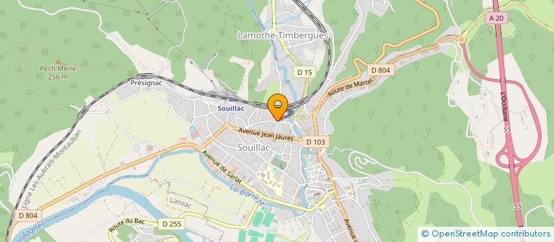 localisation de l'entreprise TWIRLING BATON DE SOUILLAC  SOUILLAC