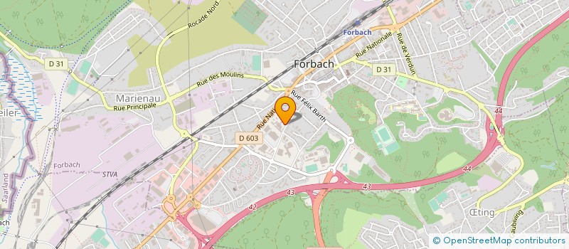 localisation de l'entreprise TWIRLING CLUB DE FORBACH  FORBACH