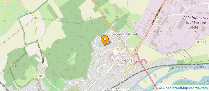 localisation de l'entreprise TWIRLING CLUB ECROUVES  TOUL