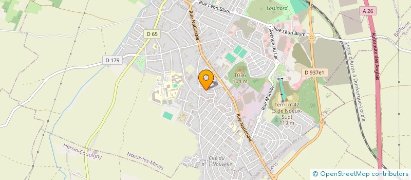 localisation de l'entreprise TWIRLING CLUB NOEUXOIS LE T.C.N  NUX-LES-MINES