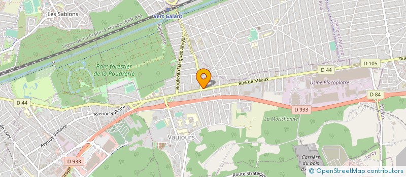 localisation de l'entreprise TWIRLING SPORTIF DE VAUJOURS  VAUJOURS