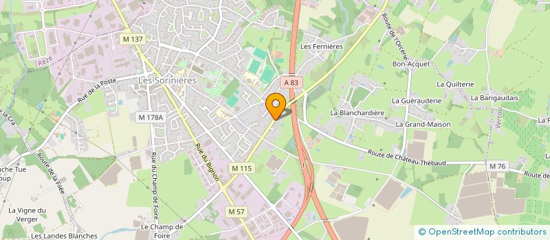 localisation de l'entreprise TY AN TROAD  LES SORINIERES