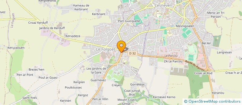 localisation de l'entreprise TY AR GALON  LE FOLGOET