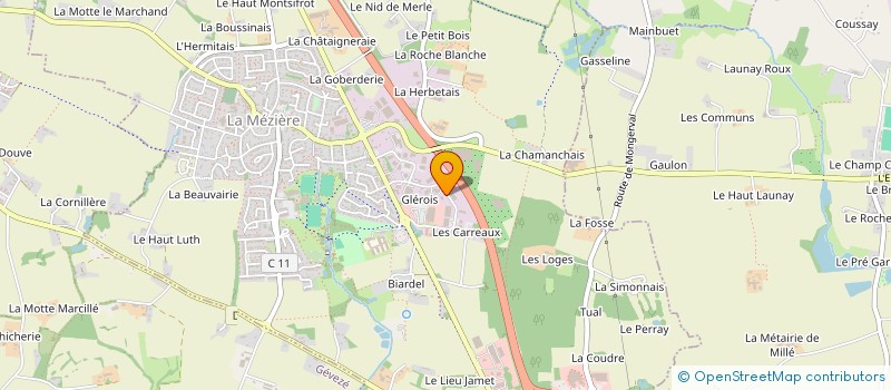 localisation de l'entreprise TY BAR  LA MEZIERE