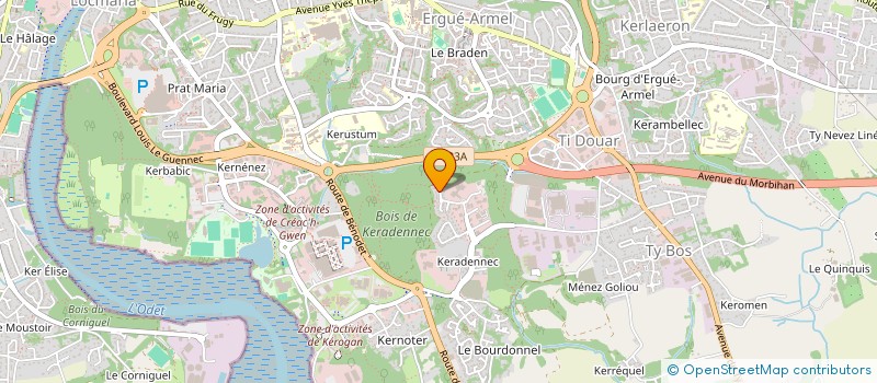 localisation de l'entreprise TY BAT à QUIMPER