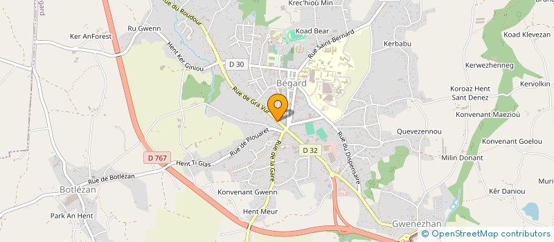 localisation de l'entreprise TY BIHAN  BEGARD