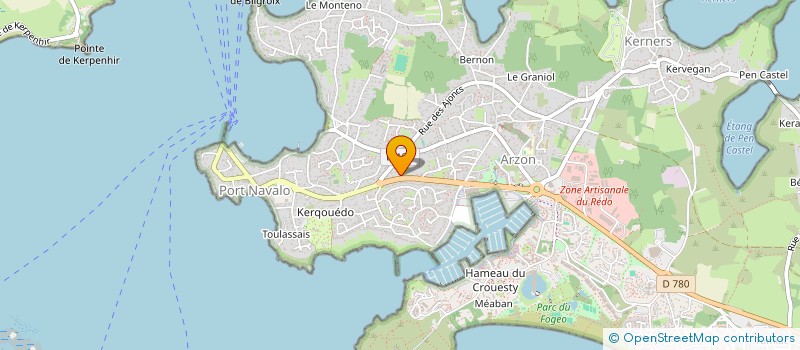 localisation de l'entreprise TY BOULANGERIE à ARZON