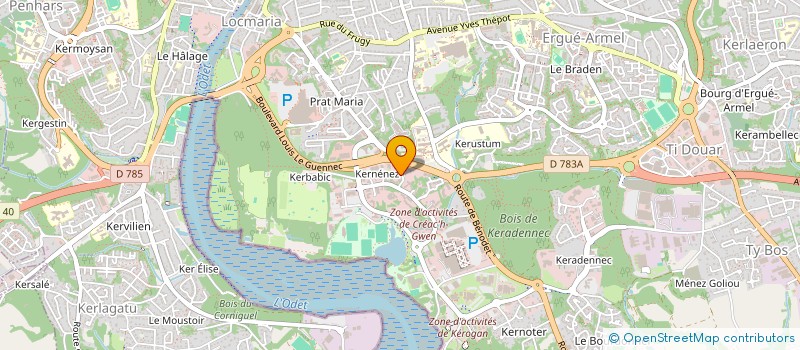 localisation de l'entreprise TY CIRCUS à QUIMPER