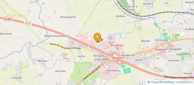 localisation de l'entreprise TY CIRCUS QUIMPERLE à MELLAC