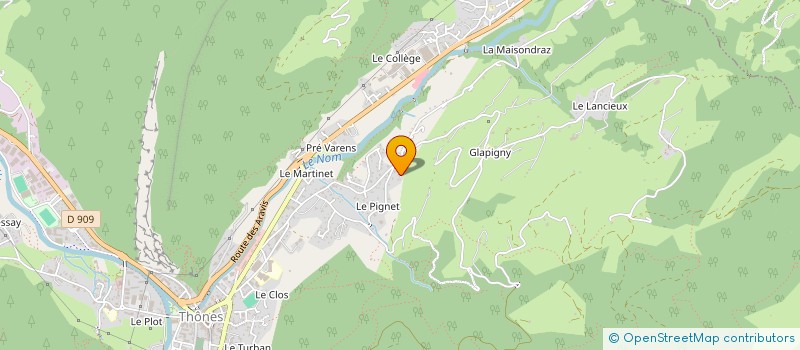 localisation de l'entreprise TY COET  THONES