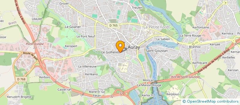 localisation de l'entreprise TY CROC à AURAY