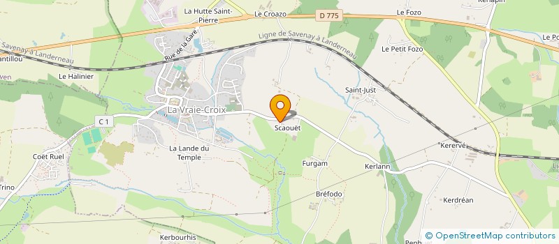 localisation de l'entreprise TY ELMA  LA VRAIE-CROIX