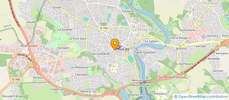 localisation de l'entreprise TY FORRO à AURAY