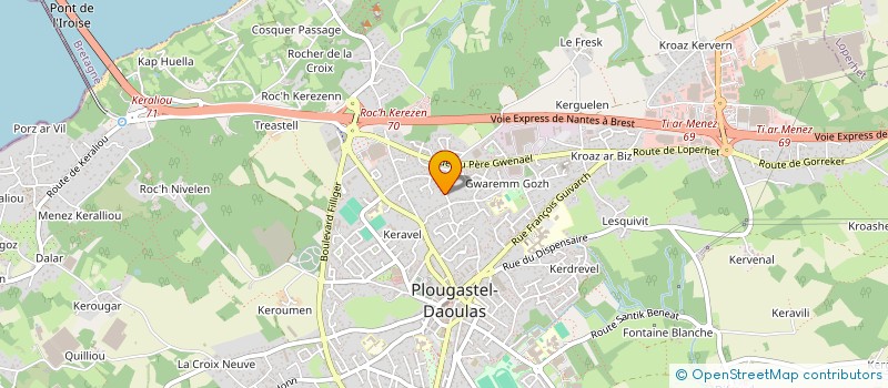 localisation de l'entreprise TY GOAREM  PLOUGASTEL-DAOULAS