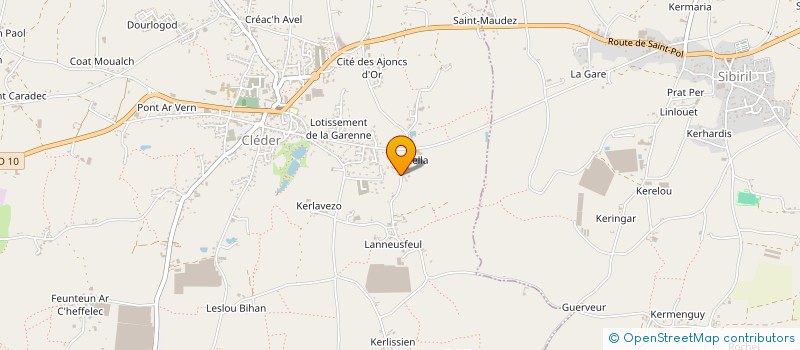 localisation de l'entreprise TY IZELLA à CLEDER