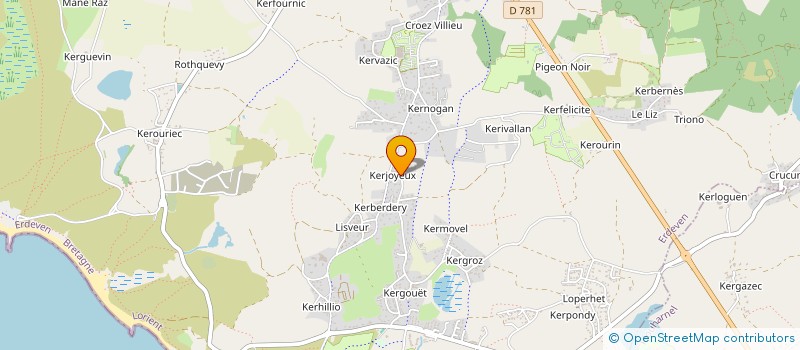 localisation de l'entreprise TY JOYEUSE  ERDEVEN