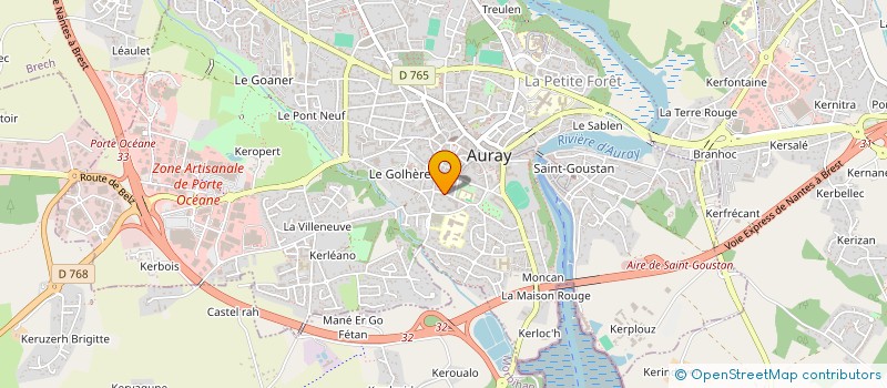 localisation de l'entreprise TY'K à AURAY