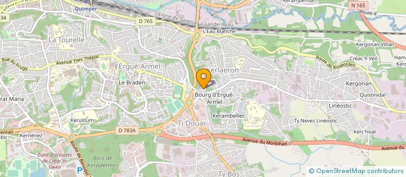 localisation de l'entreprise TY KANEVEDENN à QUIMPER
