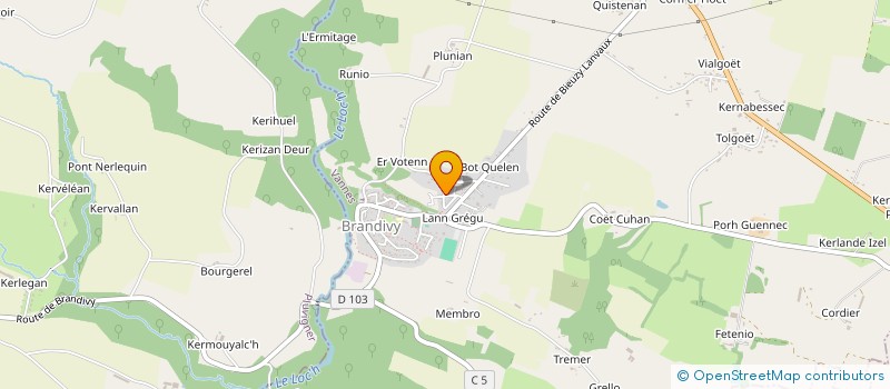 localisation de l'entreprise TY KAZ COUVERTURE  BRANDIVY