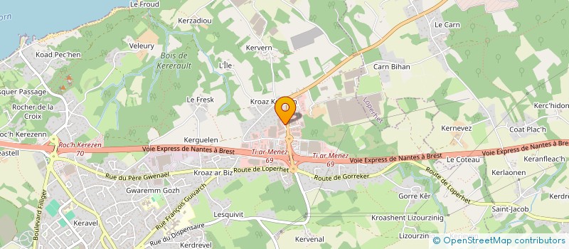 localisation de l'entreprise TY MENEZ II  PLOUGASTEL-DAOULAS